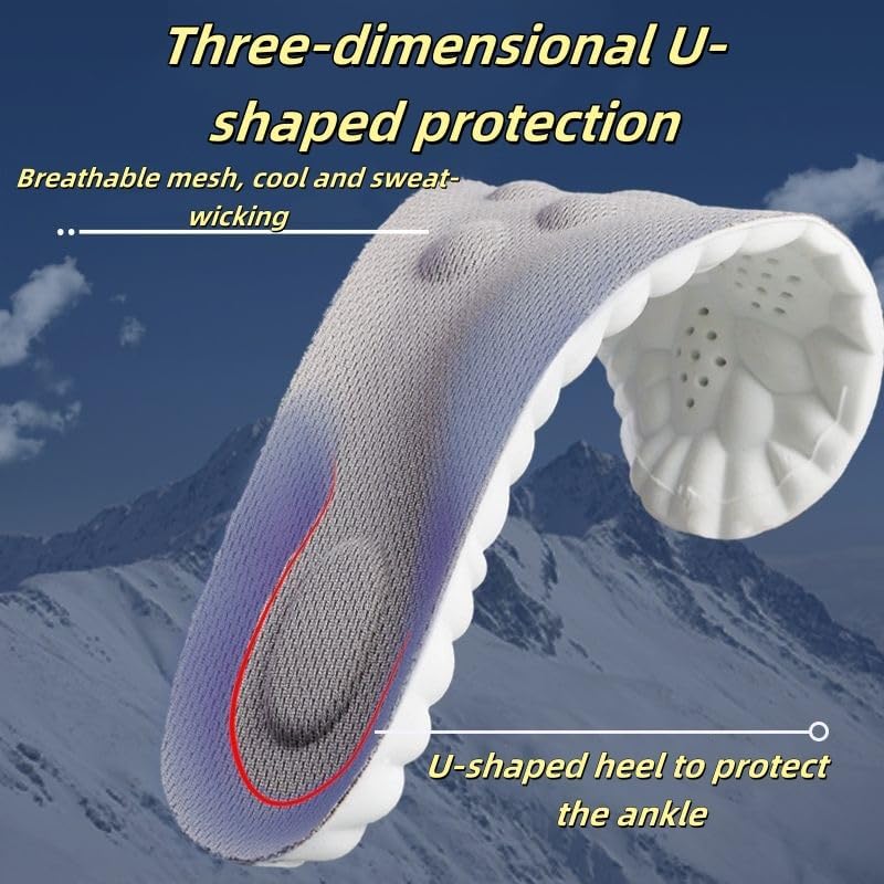 4D Cloud Insoles for Men and Women Super Soft Anti-Fatigue, Shock Absorption, Relieve Foot Pain