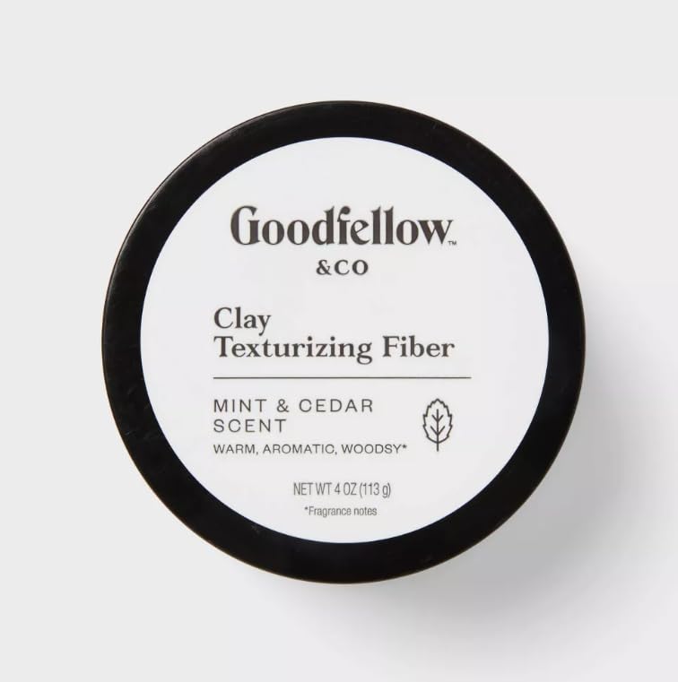 Goodfellow & Co Clay Texturizing Fiber, Mint & Cedar Scent, Hair Styling Pomade, 4 oz