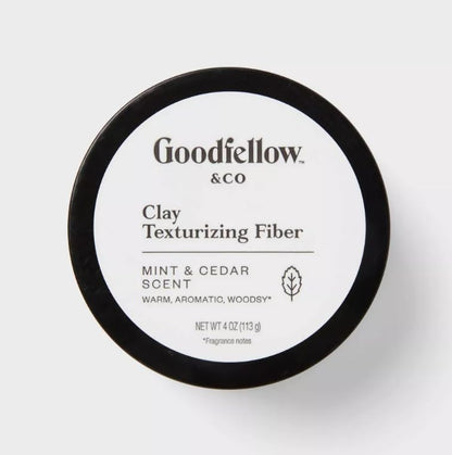 Goodfellow & Co Clay Texturizing Fiber, Mint & Cedar Scent, Hair Styling Pomade, 4 oz