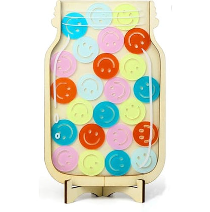 Magnetic Reward Jar, Classroom Reward Jar for Kids, Personalized Stars Reward Jar for Students Kids Behavior, Magnetic Reward Chart for Classroom Board Home