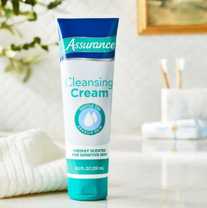 Assurance Cleansing Cream for Sensitive Skin, Gentle, Freshly Scented, 8.5 Fl Oz
