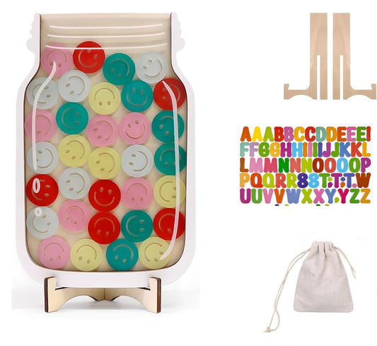 Magnetic Reward Jar, Classroom Reward Jar for Kids, Personalized Stars Reward Jar for Students Kids Behavior, Magnetic Reward Chart for Classroom Board Home