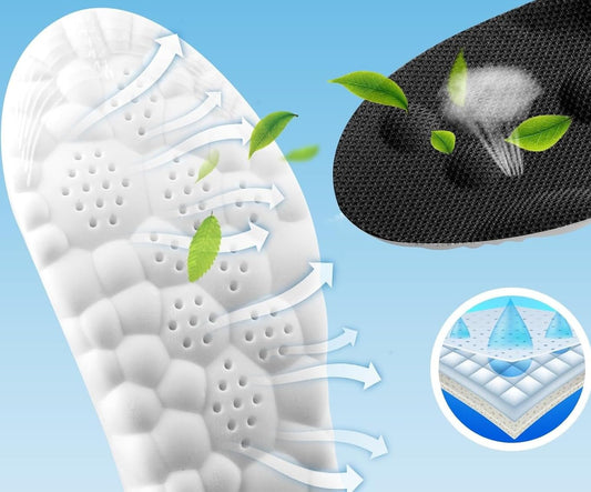 4D Cloud Insoles for Men and Women Super Soft Anti-Fatigue, Shock Absorption, Relieve Foot Pain