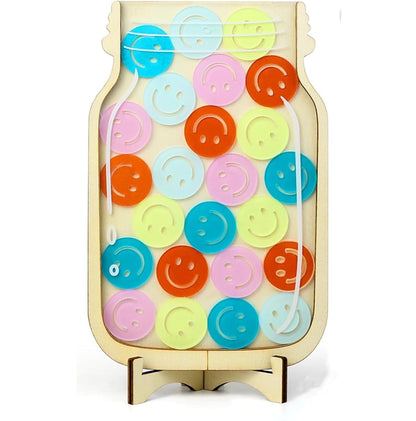 Magnetic Reward Jar, Classroom Reward Jar for Kids, Personalized Stars Reward Jar for Students Kids Behavior, Magnetic Reward Chart for Classroom Board Home