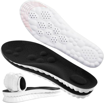 4D Cloud Insoles for Men and Women Super Soft Anti-Fatigue, Shock Absorption, Relieve Foot Pain