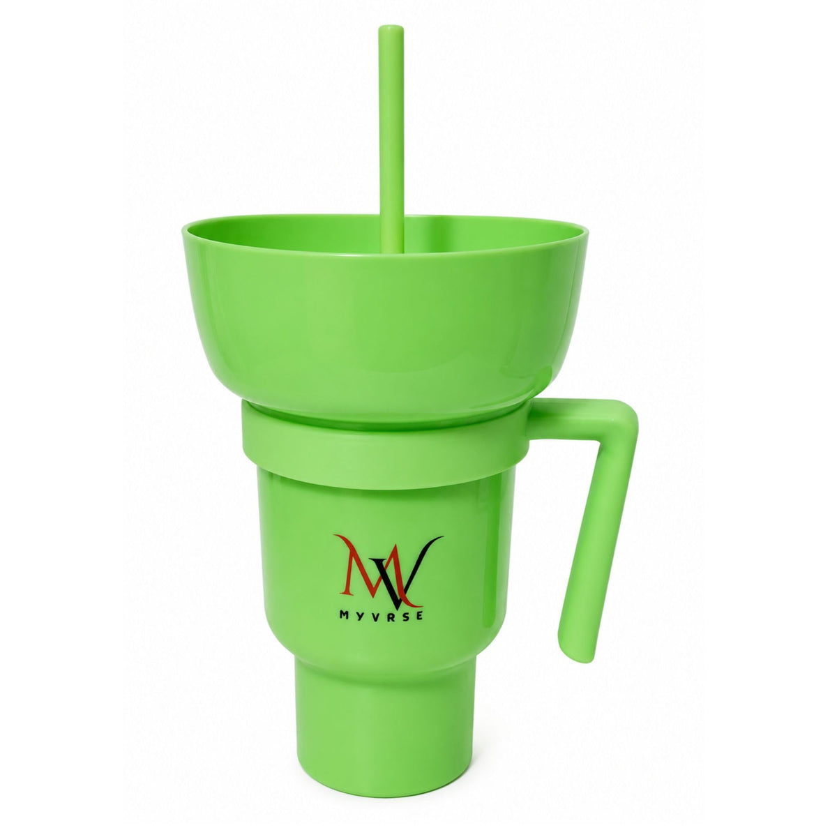 MYVRSE Stadium Tumbler Cup with Lid & Straw – Reusable Plastic Drinking Cup – 4 Color Options – BPA-Free, Durable, for Sports, Parties, Events, Travel, Movie for kids and Adult