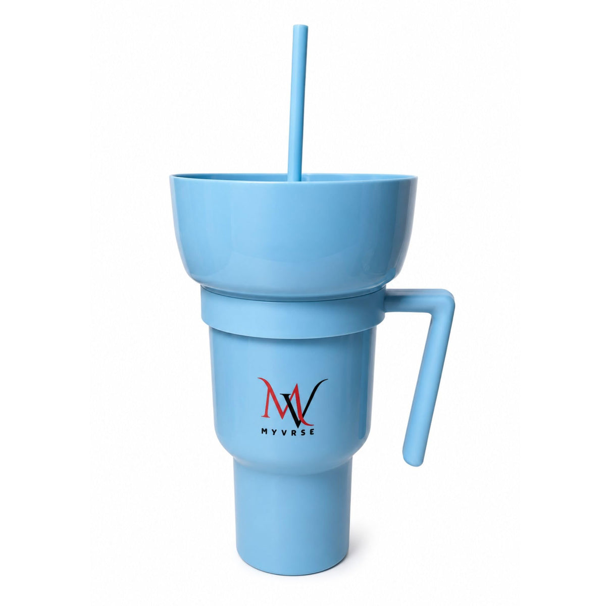 MYVRSE Stadium Tumbler Cup with Lid & Straw – Reusable Plastic Drinking Cup – 4 Color Options – BPA-Free, Durable, for Sports, Parties, Events, Travel, Movie for kids and Adult