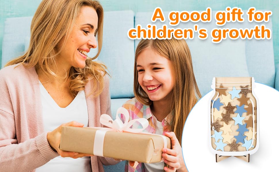 Magnetic Reward Jar, Classroom Reward Jar for Kids, Personalized Stars Reward Jar for Students Kids Behavior, Magnetic Reward Chart for Classroom Board Home